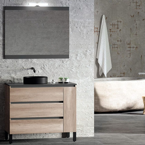 Waterproof MDF Bathroom Vanity Set with Mirror VT-C-004