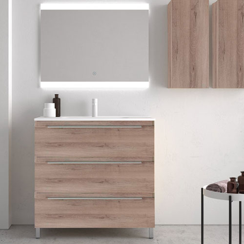 Industrial Style Bathroom Vanity with Metal Legs VT-C-007
