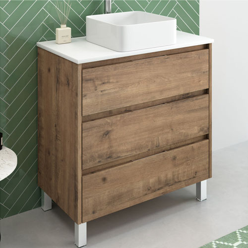 Freestanding Bathroom Cabinet with Ceramic Sink VT-C-024 