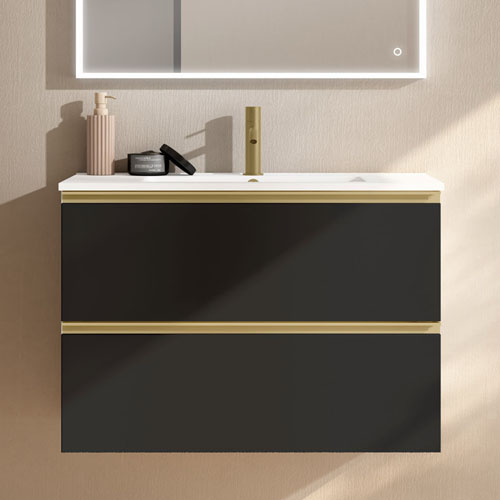 European Vanity Bathroom Cabinet Modern Wall Hung Vanity Single Floating Cabinet VT-C-032