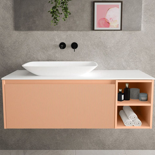 Modern Floating Vanity With Artificial Stone Surface for Hotel and Villa Bathrooms VT-C-054