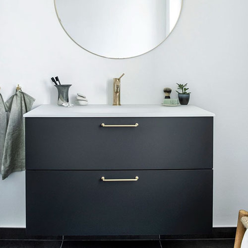 Sanitary Ware Bathroom Furniture Set With Mirror and Ceramic Sink Cabinet Vanity VT-C-071