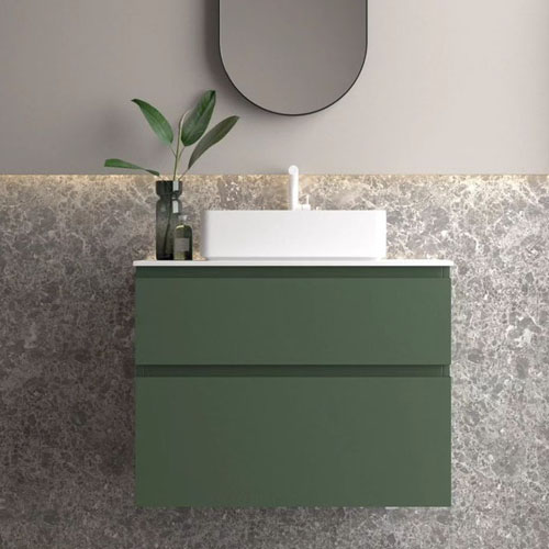 Luxury Green Color Wall Hung Bathroom Vanities Bathroom Vanity Mirror with Lights Makeup Vanity VT-C-073