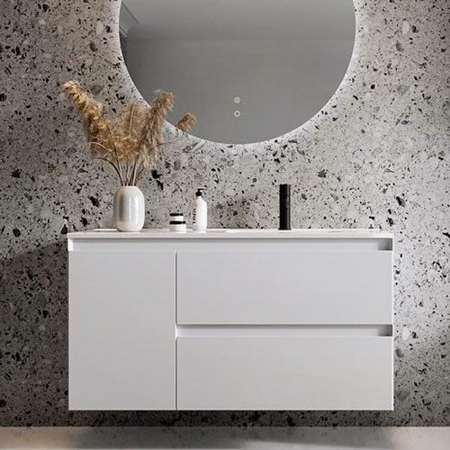 Custom Modern Design Waterproof Bathroom Floating Vanities Cabinets for Apartment VT-C-077