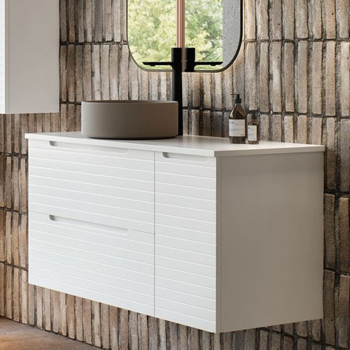 Modern Solid Wood White/Wood Color Bathroom Cabinet Vanity  VT-C-091 