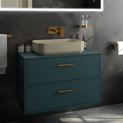 Modern Bathroom Solid Wood Wall Mounted Washbasin Vanity VT-C-110 