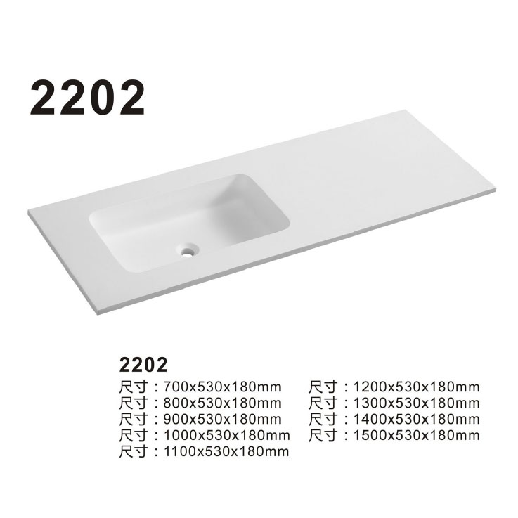 Solid Surface Vanity Basin with Unique Design 