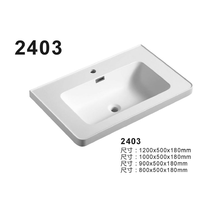 Acrylic Solid Surface Basin with Faucet Hole 