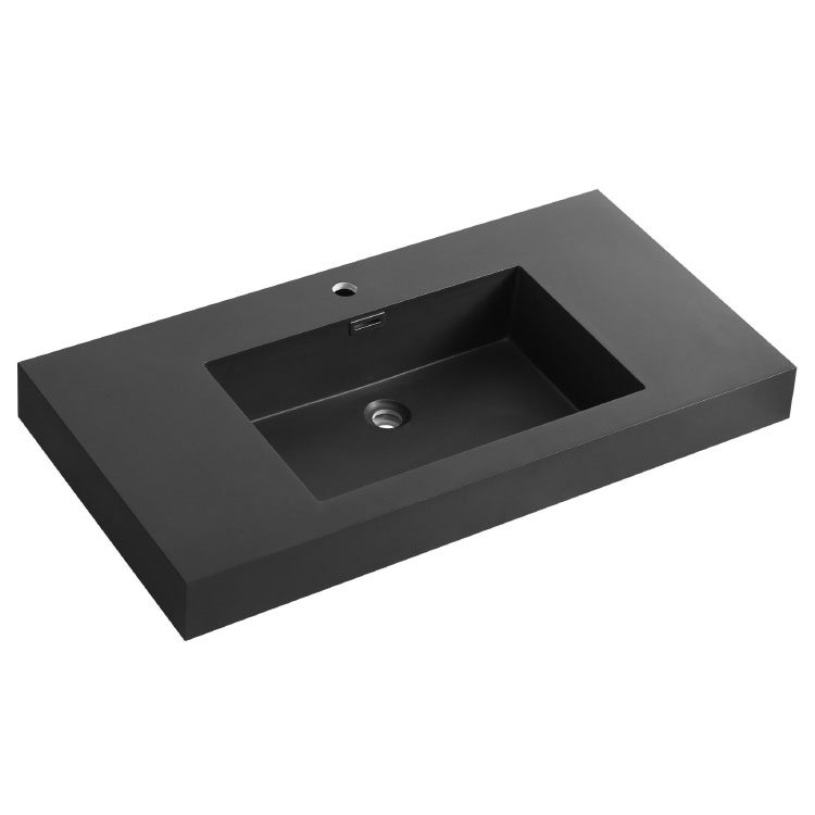 Durable Solid Surface Cabinet Bathroom Sink
