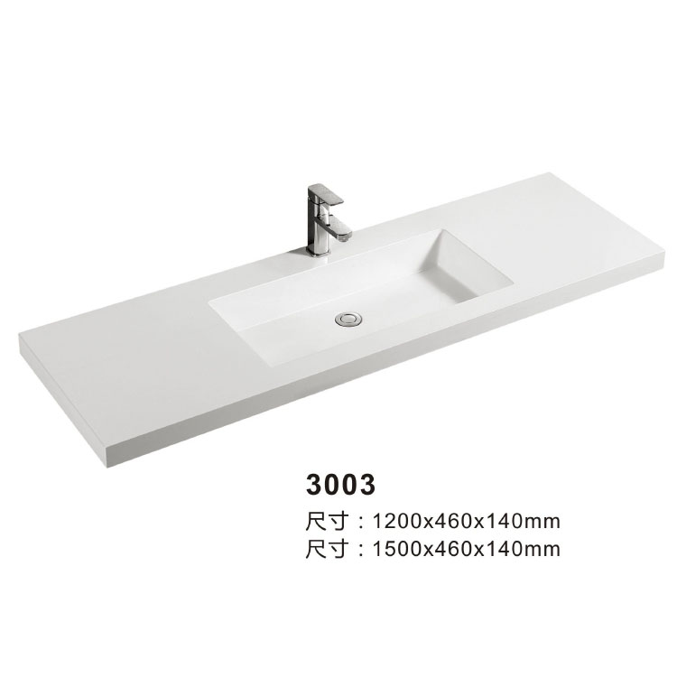 Acrylic Solid Surface Basin with Double Bowl 3003D