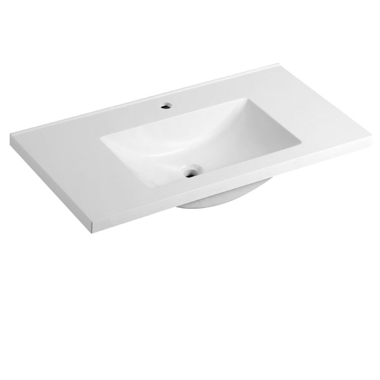 Solid Surface Cabinet Bathroom Sink with Faucet 3011