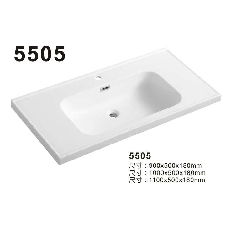 Acrylic Solid Surface Basin with Minimalist Design 