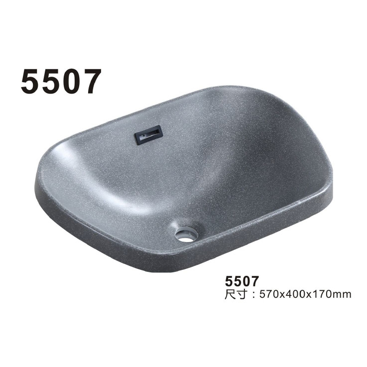 Solid Surface Wash Basin with Custom Design 