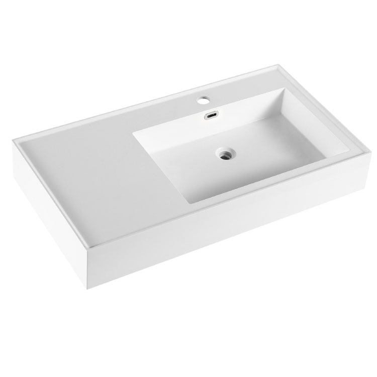 Solid Surface Wash Basin with Right Bowl 8820