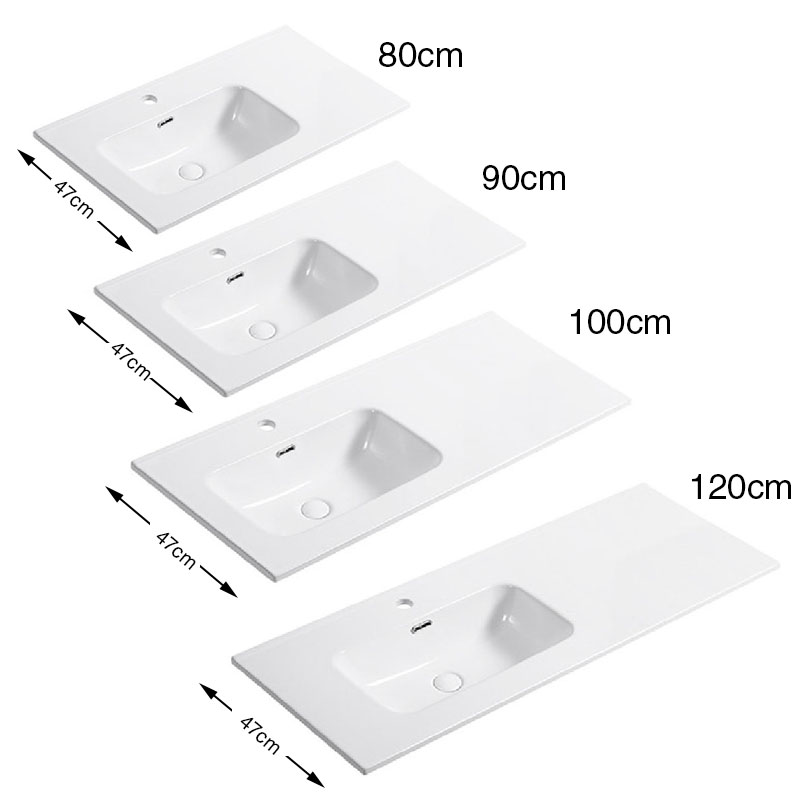 Ceramic Washbasin Sol 1 Sink Offset Left