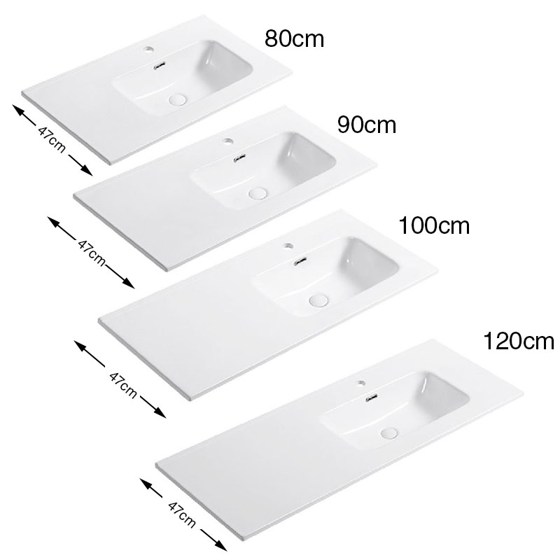 THIN COUNTERTOP WASHBASIN WITH OFFSET BOWL