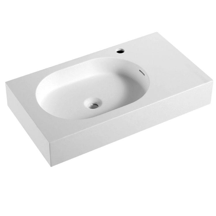 Solid Surface Cabinet Bathroom Sink in White FX-11