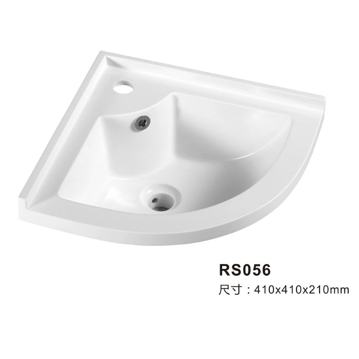 Acrylic Solid Surface Corner Wash Basin 