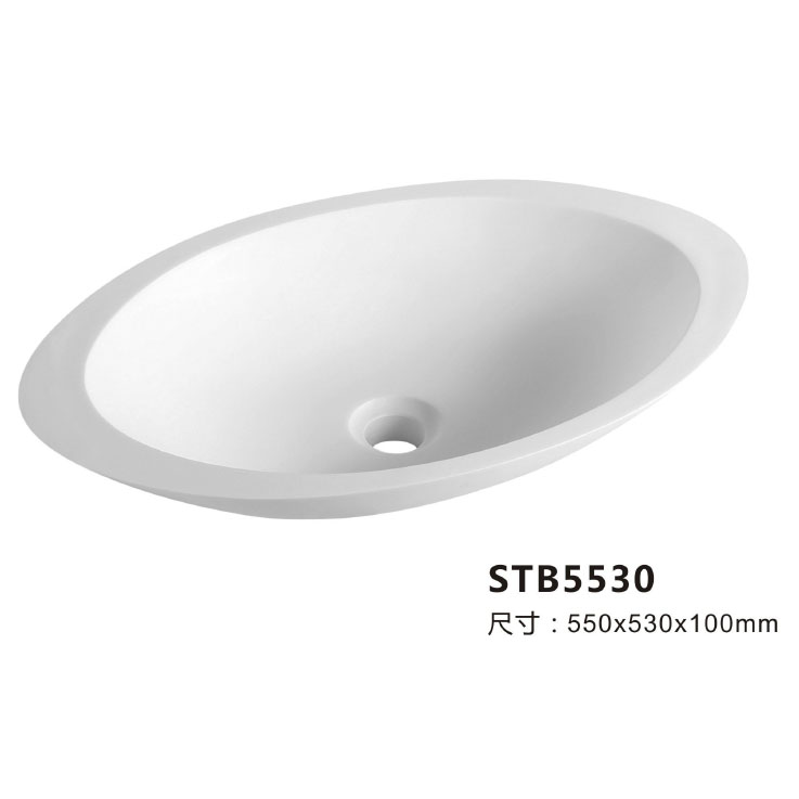 Acrylic Solid Surface Basin with Traditional Design