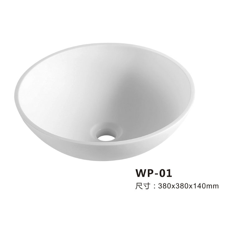 Solid Surface Wash Basin Round Bowl Sink